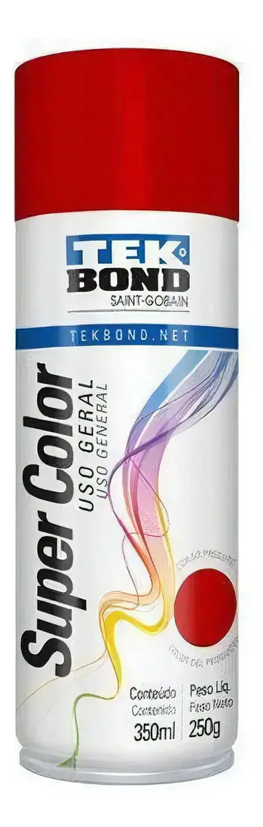 Tinta Spray Uso Geral 350ml Vermelho Tekbond