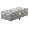Cama Box Conjugada Solteiro Probel Advanced com Espuma D28 54x88x188cm – Branco e Cinza - 1