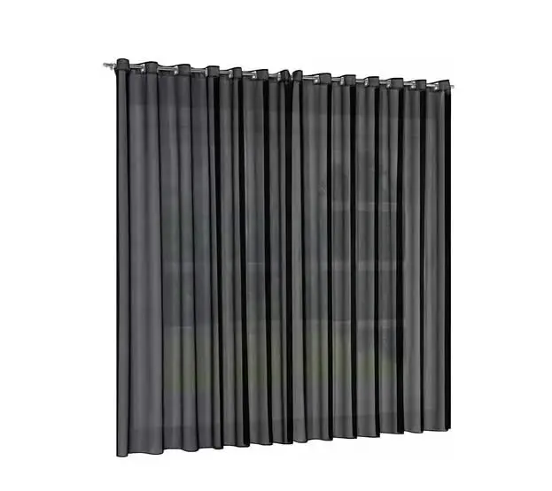 Cortina Roma Para Sala e Quarto 4,00 x 2,50 Admirare Cor: Preta - 1