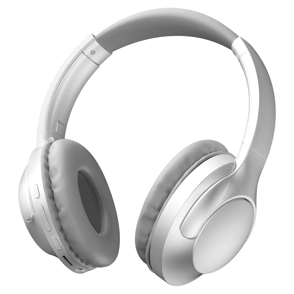 Fone de Ouvido Bluetooth 5.2 Sem Fio Headset, Cancelamento de Ruído 6.0, 10h Bateria, Conforto Premium Design Dobrável Headphone Over-Ear, Conexão Estável, Prata Cinza - 1
