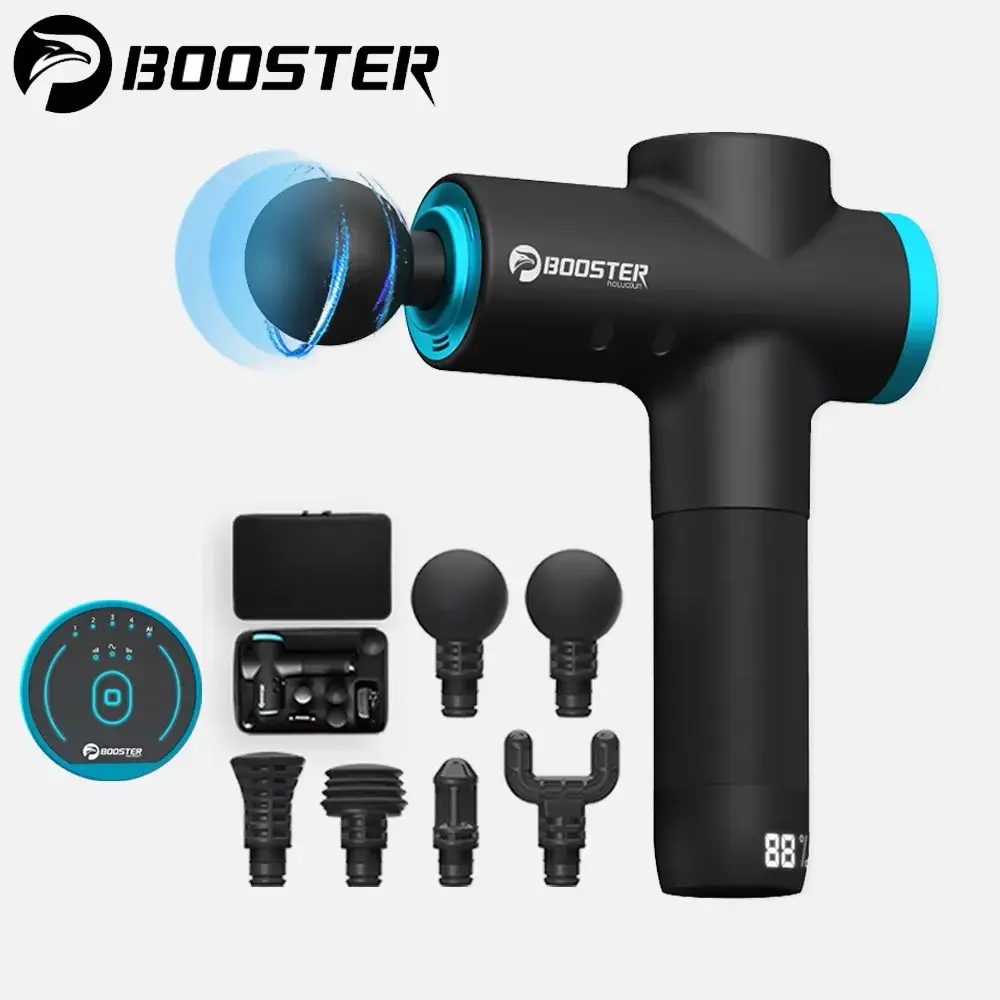 BOOSTER M2-12V Display LCD Pistola de Massagem Profissional Massageador Muscular Profundo Relaxamento Corporal Pistola Fascial Fitness