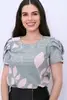 Blusa Verde com Botões e Tecido Elegante - SOMENTE P - 1