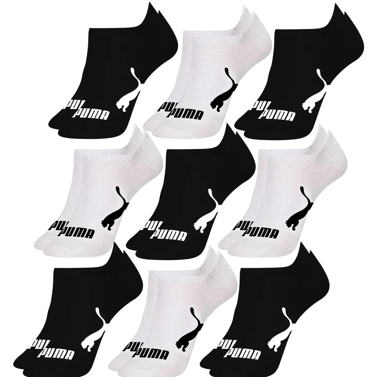 Kit 9 Pares Meia Puma Invisível Soquete Sapatilha Respirável Original