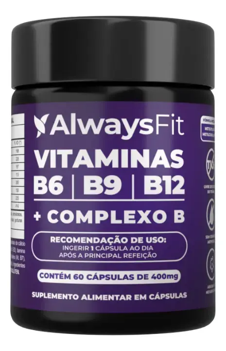 Suplemento em cápsula Always Fit Complexo B - Forma Ativa B9 Sem sabor de 60 un