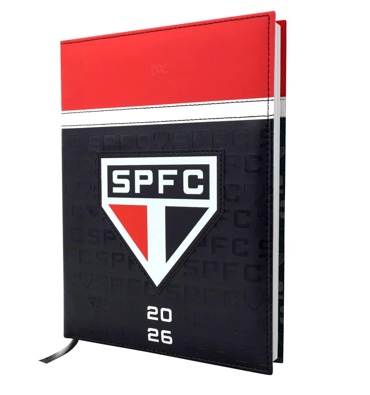 DAC - Agenda maior 2026 com 336 páginas e Fita Marca Página - São Paulo FC - 1