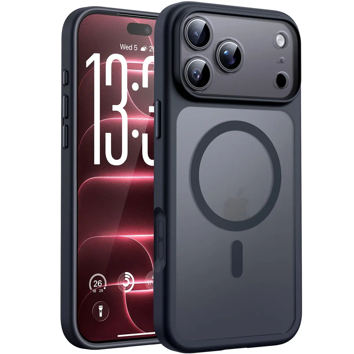 TOCOL Capa ou Capinha para iPhone 18 Pro Max Case 6.9", Preto | Compatível com MagSafe, Tampa da Câmera, Proteção Total e Militar, Antichoque, Anti-impressões, Fosco Translúcido - 1