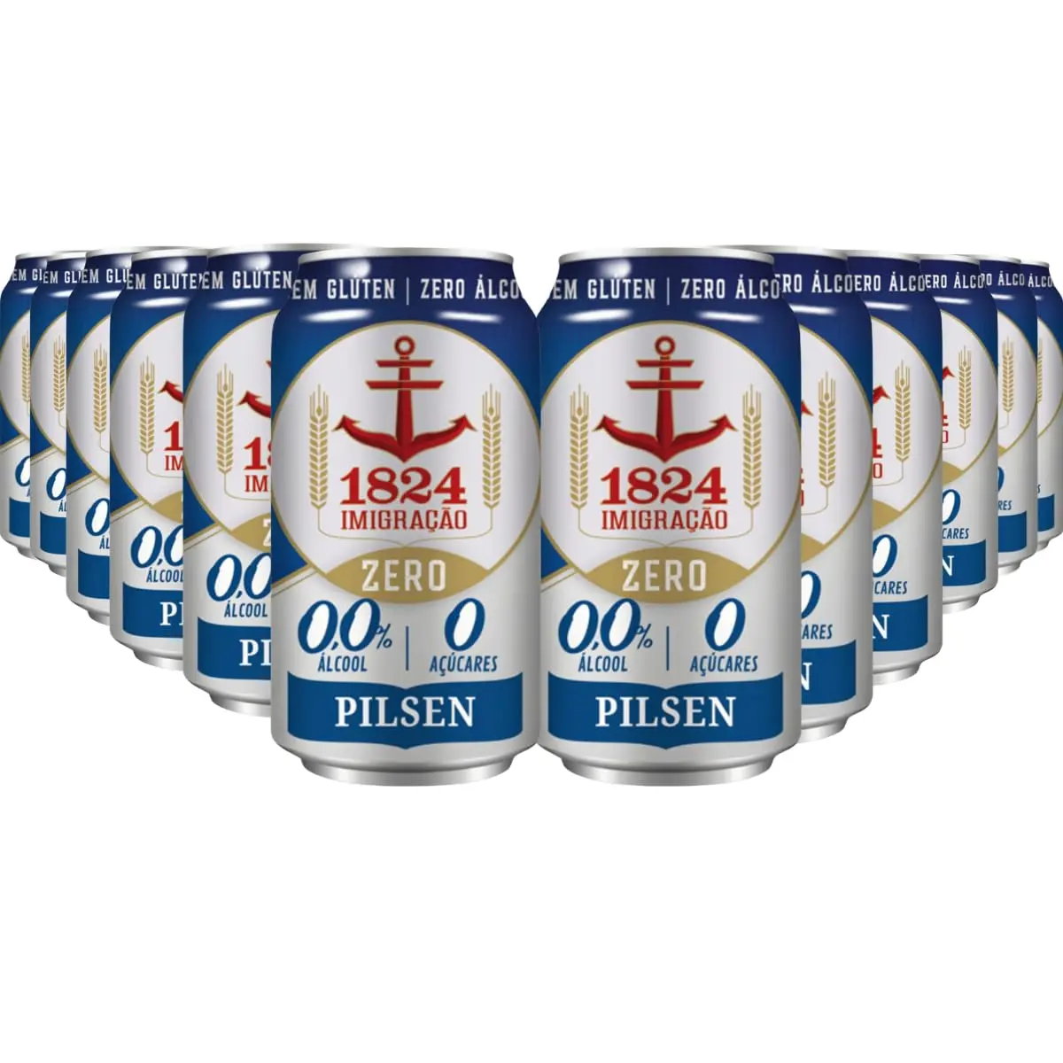 Kit 12 Cervejas Imigracao 0,0% Álcool Pilsen Lata 350ml - 1