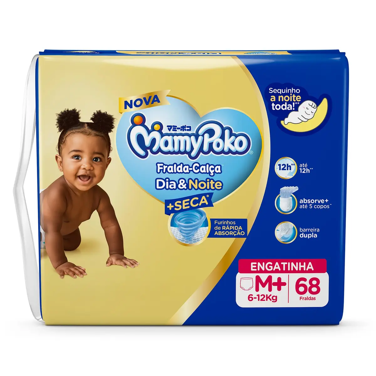 MamyPoko Fralda-Calça Dia&Noite M 68 Unidades - 1