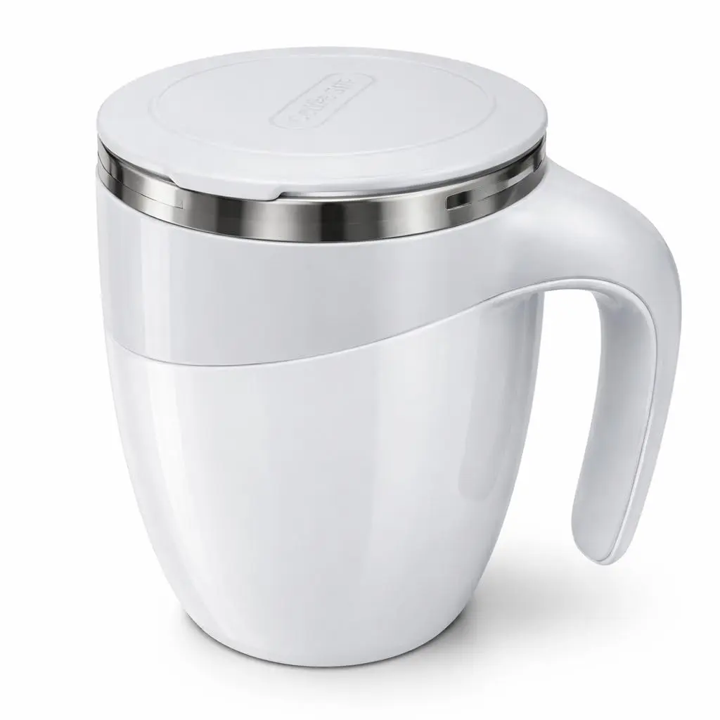 Caneca Mixer Automática Elétrica Inox Misturador de Café, Shake e Bebidas | Mistura rápida e prática com apenas um toque