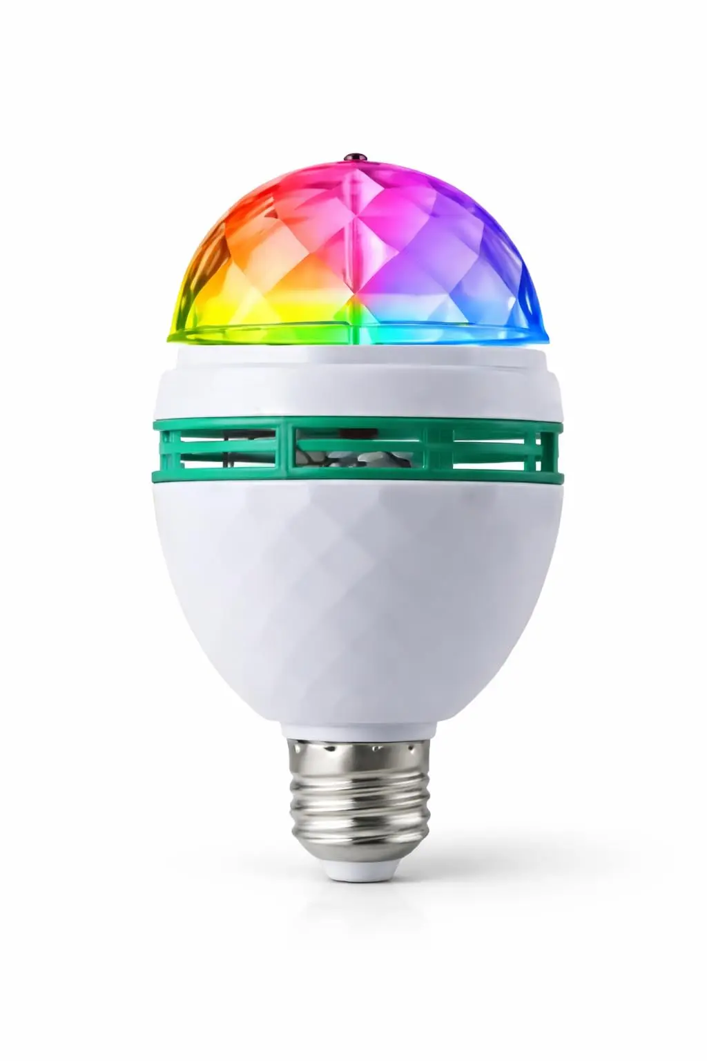 Lâmpada Giratória LED RGB Bola Maluca para Festa, Luz Discoteca Colorida 360° Bivolt 110-220V, Efeito Rotativo Multicolorido para Aniversário, Balada, Bar, Quarto e Decoração de Ambientes (1)