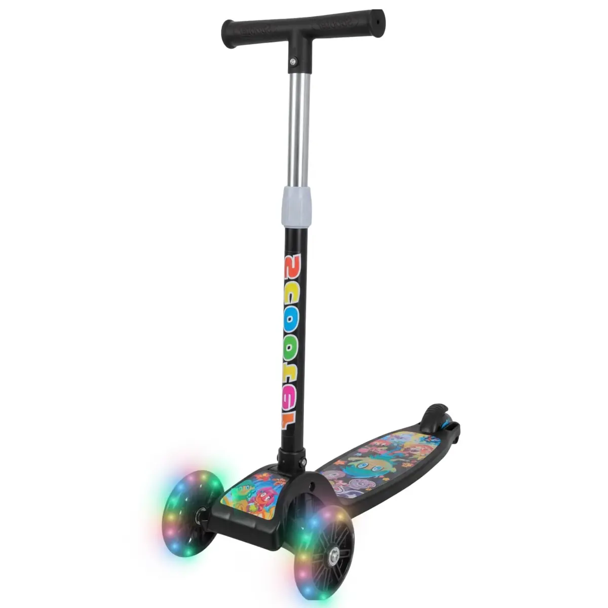 Scooter Infantil Patinete 3 Rodas Até 30Kg Criança com Led