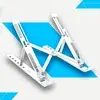 Suporte Notebook Alumínio Portátil Dobrável Anti Derrapante Cor Prateado Maxnova - 1