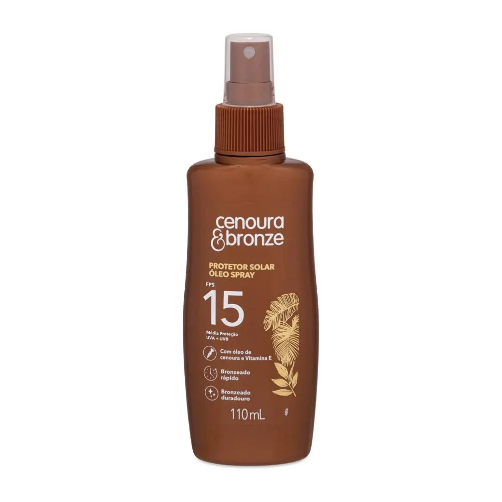 Bronzeador Óleo Spray FPS 15 Cenoura & Bronze 110ml