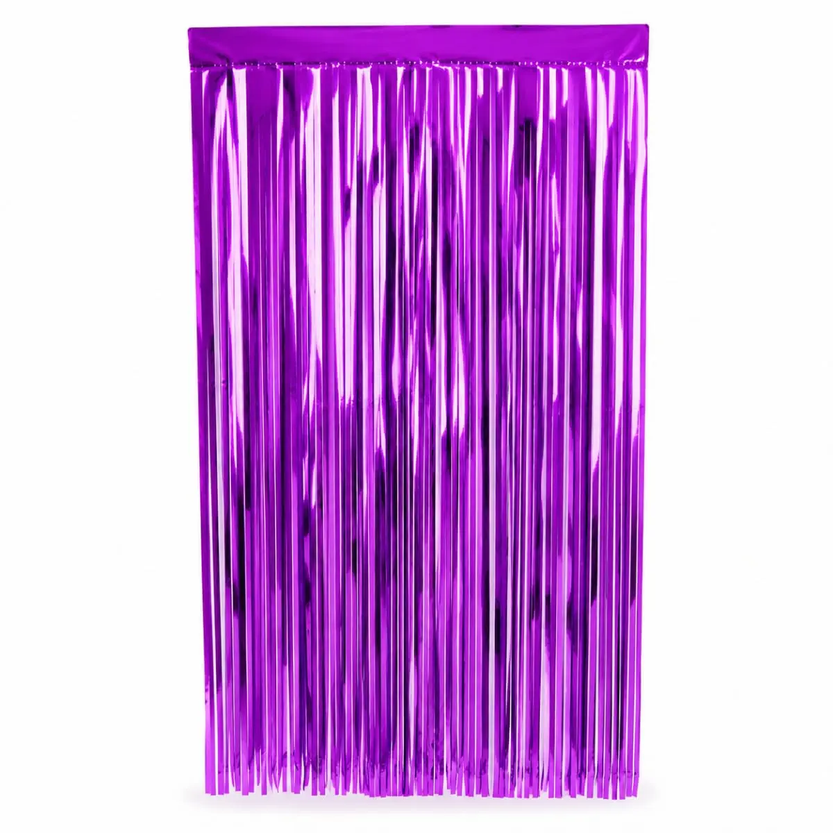 Kit 2 Cortinas Metalizadas 2x1 m para Decoração de Festa Roxo