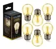 Kit 6 Lâmpada Led Filamento Retro Bolinha G45 2w Retro 127/220V E27 2200k 180lm Branco Quente Decorativa - 1