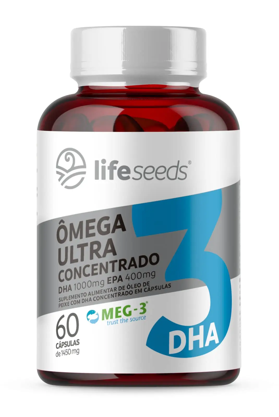 Ômega 3 Ultra Concentrado DHA 1.000mg EPA 400mg - 1