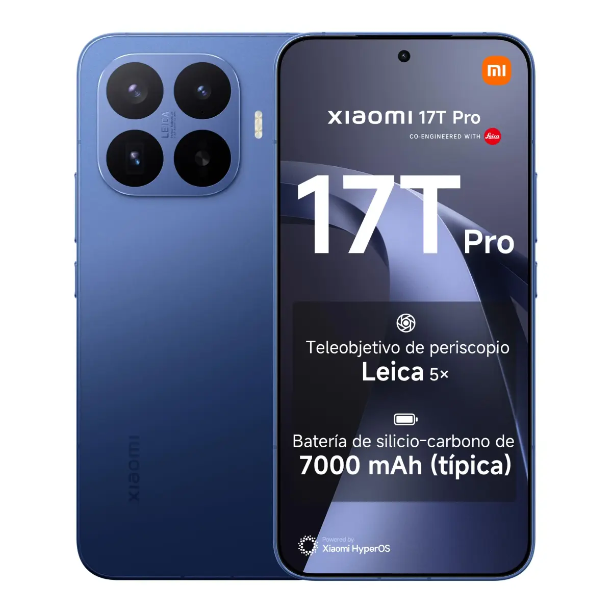 Xiaomi 17t pro 12gb+512gb - leica 5x telephoto camera with 120x ai zoom, 7000mah silicon-carbon battery, 100w/50w hypercharge charging, 6.83” 144hz screen with eye care, dimensity 9500 processor - spain version (no charger included)