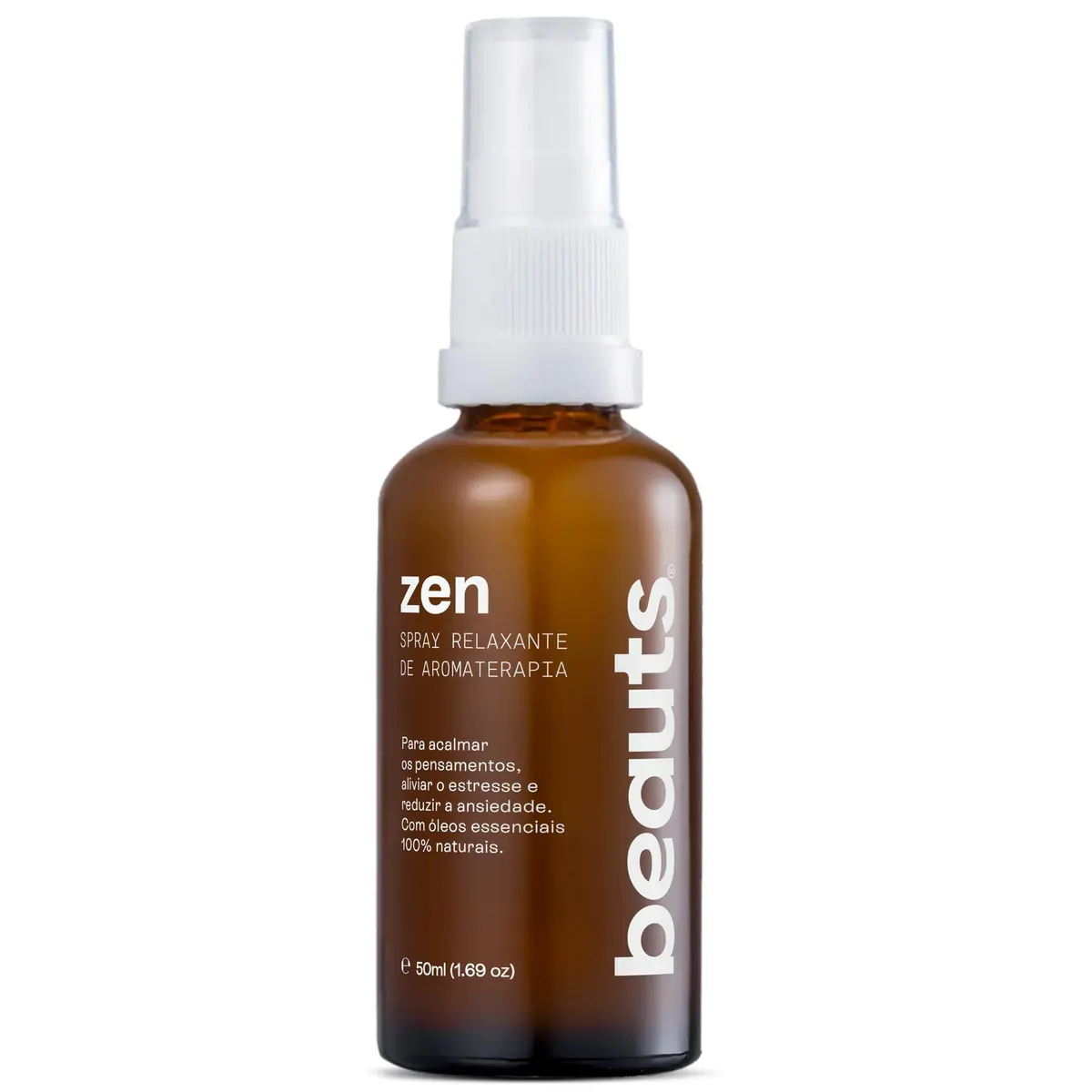 Spray de Aromaterapia Relaxante com Oleos Essenciais - Para Ansiedade, Estresse e Dormir Melhor - Blend de Óleo Essencial de Lavanda, Capim Limão, Cedro e Manjerona, 100% Natural Vegano, Beauts, 50 mL