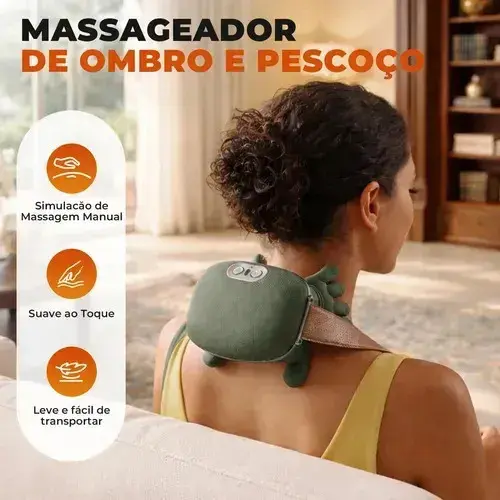 Massageador Pescoço Ombros Lombar Aquecimento 3d Mãozinha thumbnail 2