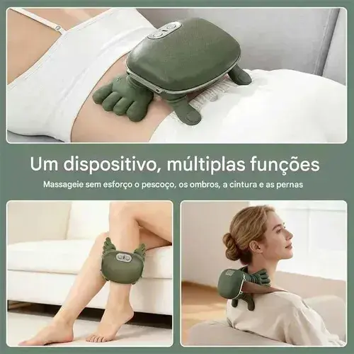 Massageador Pescoço Ombros Lombar Aquecimento 3d Mãozinha thumbnail 4