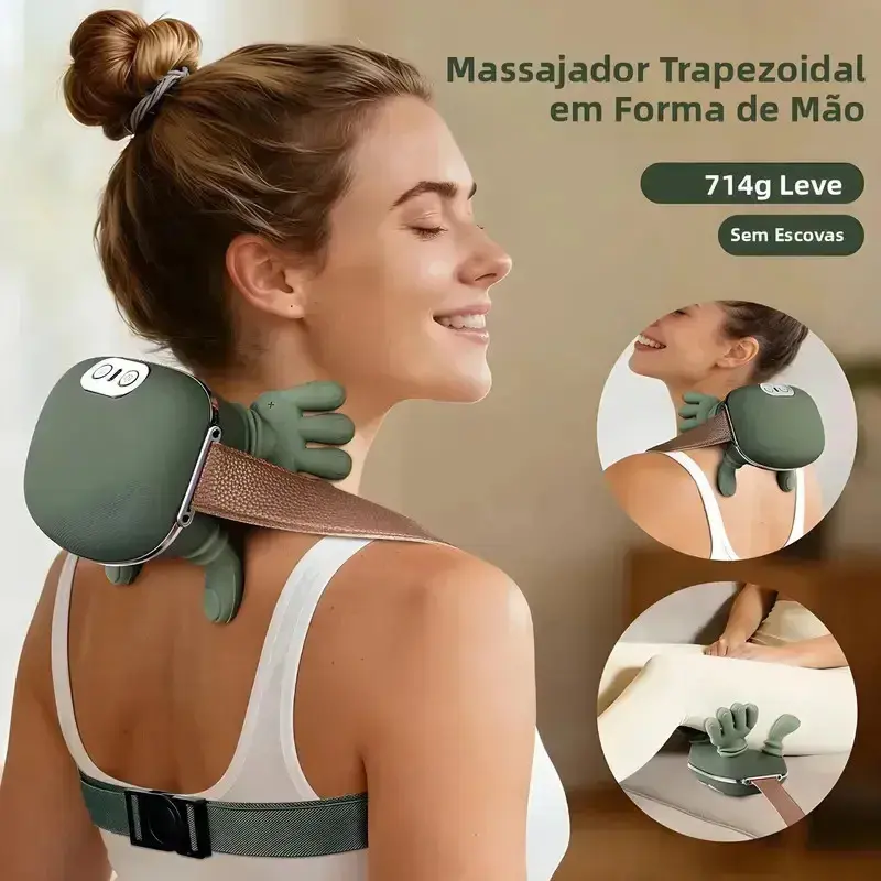 Massageador Pescoço Ombros Lombar Aquecimento 3d Mãozinha thumbnail 6