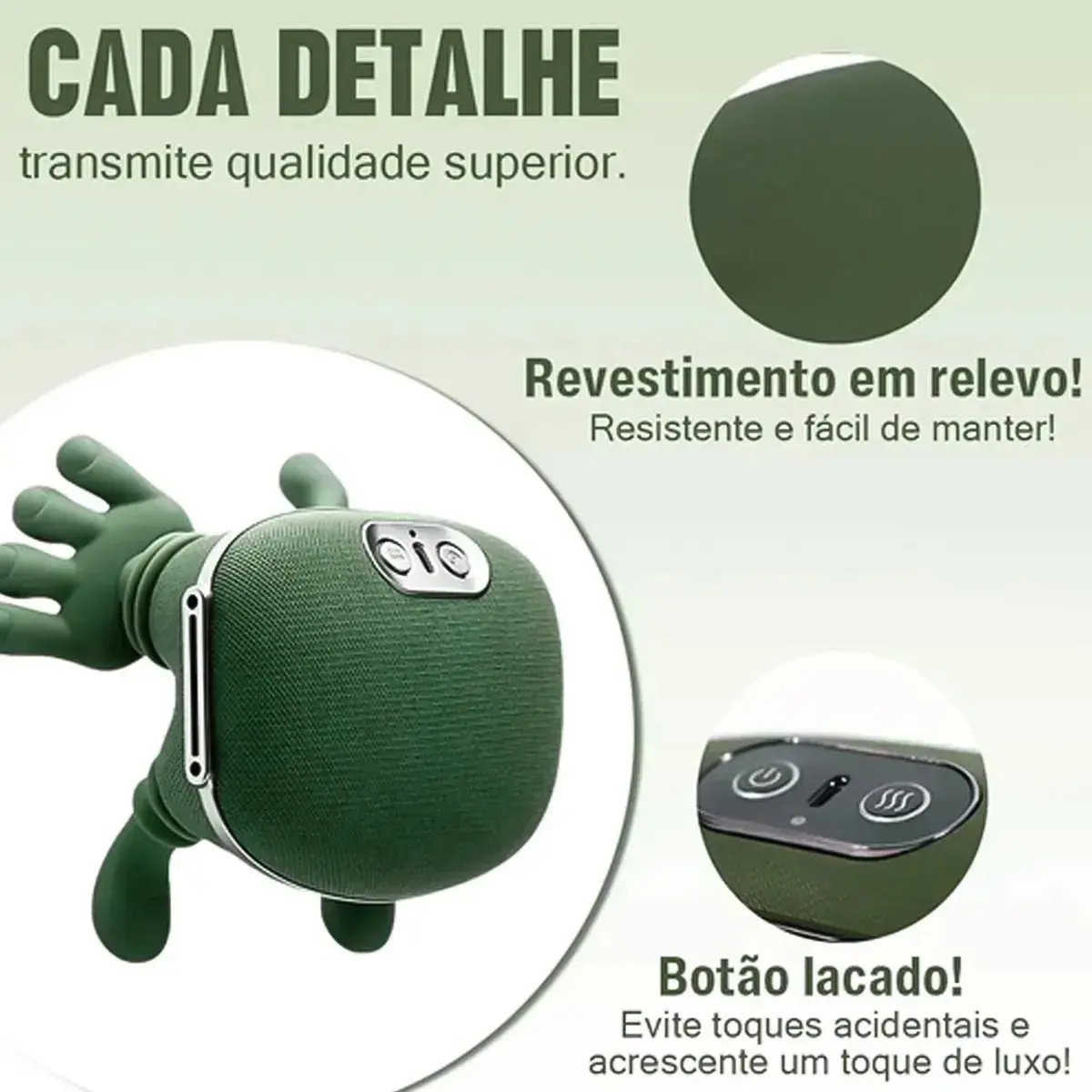 Massageador Pescoço Ombros Lombar Aquecimento 3d Mãozinha thumbnail 7