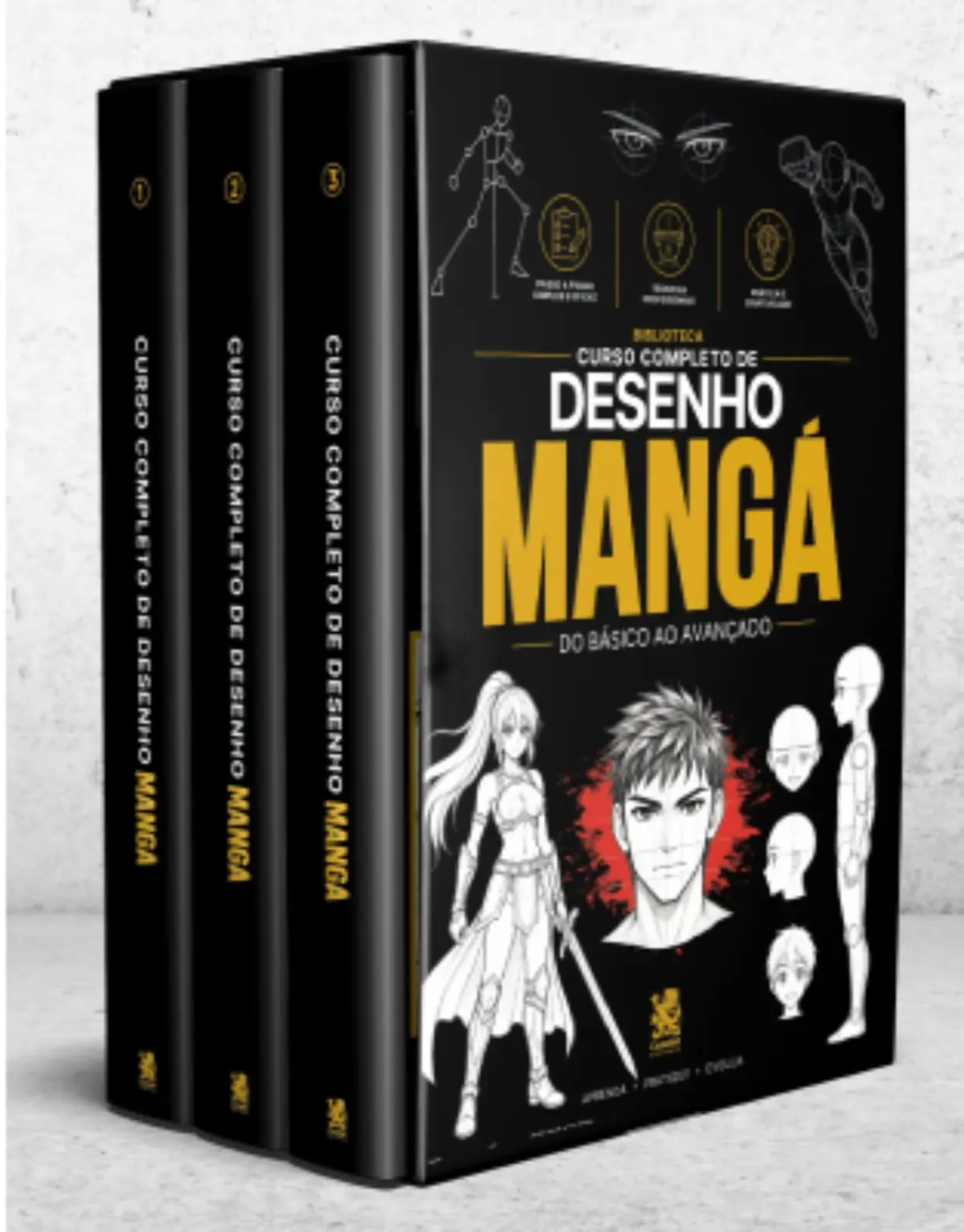 Curso Completo de Desenho Mangá | Box com 3 Livros