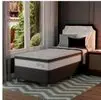 Cama Box com Colchão Solteiro Sigma Molas Ensacadas (22x88x188) Branco e Cinza - 1
