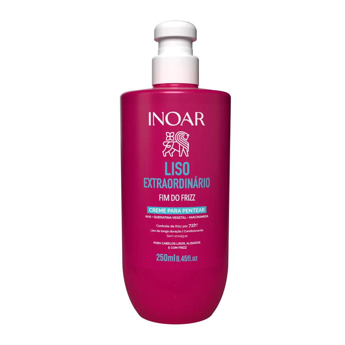 Inoar, Liso Extraordinário Creme para Pentear Antifrizz com Brilho Espelhado 250ml