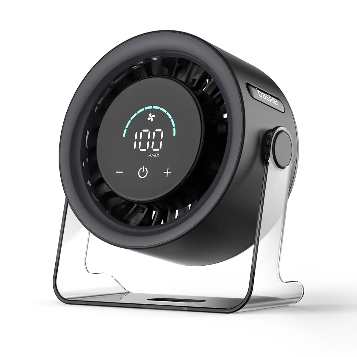 Basike Ventilador de Mesa USB, 3 Velocidades Super Silencioso, Portátil | Ideal para Escritório, Computador, Quarto, Estudos e Viagens Ventilador Pequeno com Base Antiderrapante (Preto)