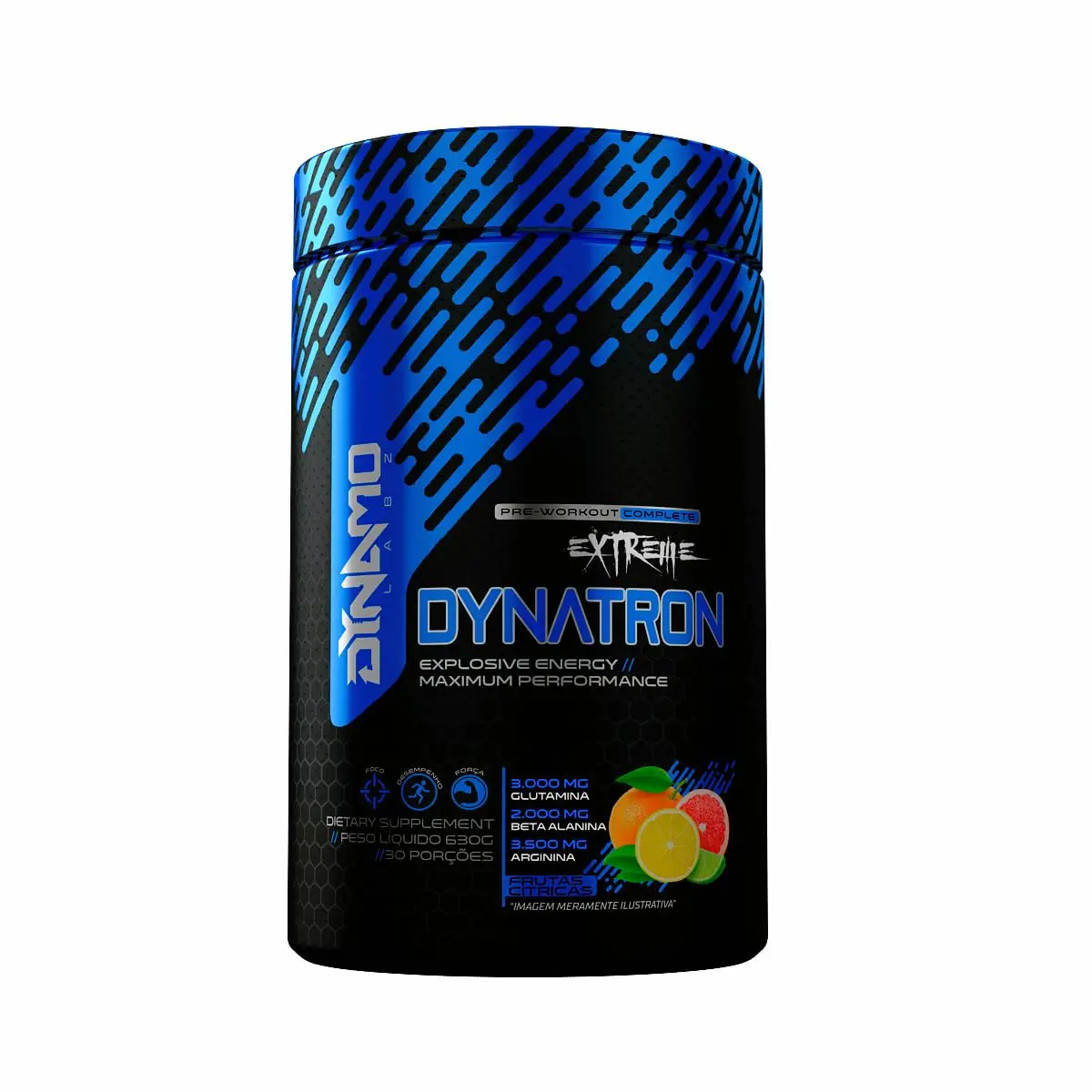 Dynatron Extrem 630g Pré Treino de Alta Performance Dynamo Labz (Normal, Frutas Cítricas)