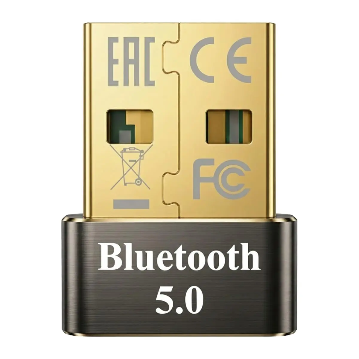 Adaptador Bluetooth 5.0 USB para PC e Notebook, Dongle Receptor para Fone, Caixa de Som, Mouse, Teclado, Controle e Impressora, Plug and Play Windows - 1