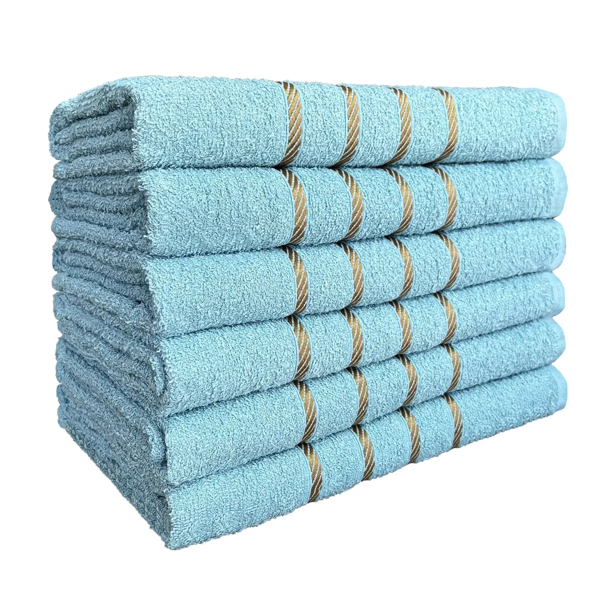 Kit 04 Toalha de Banho 100% Algodão Selecionado com Alta Absorção 70x130cm (Verde Claro)