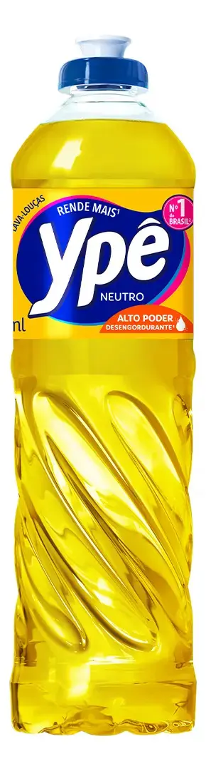 Detergente Lava Louças Ypê Com 6 Unidades Neutro 500ml thumbnail 2