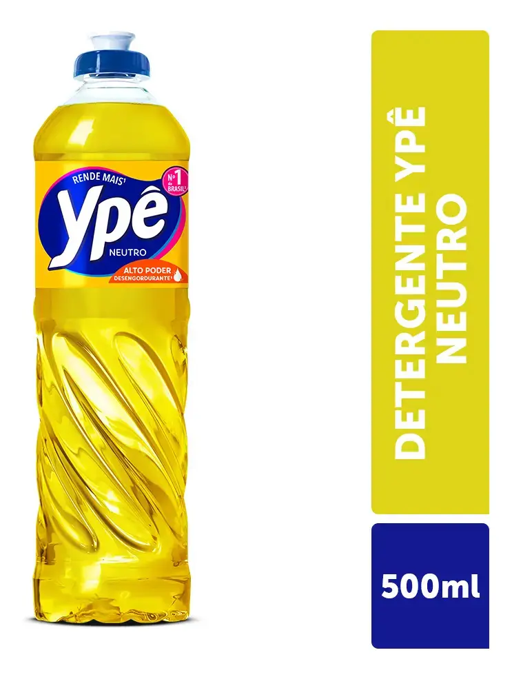 Detergente Lava Louças Ypê Com 6 Unidades Neutro 500ml thumbnail 3