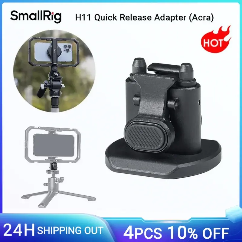 Adaptador de liberação rápida SmallRig H11 (Arca) para tripés Gimbal Estabilizadores Sliders Equipamento com cabeças de tripé para Arca-Swiss 4609 - 1
