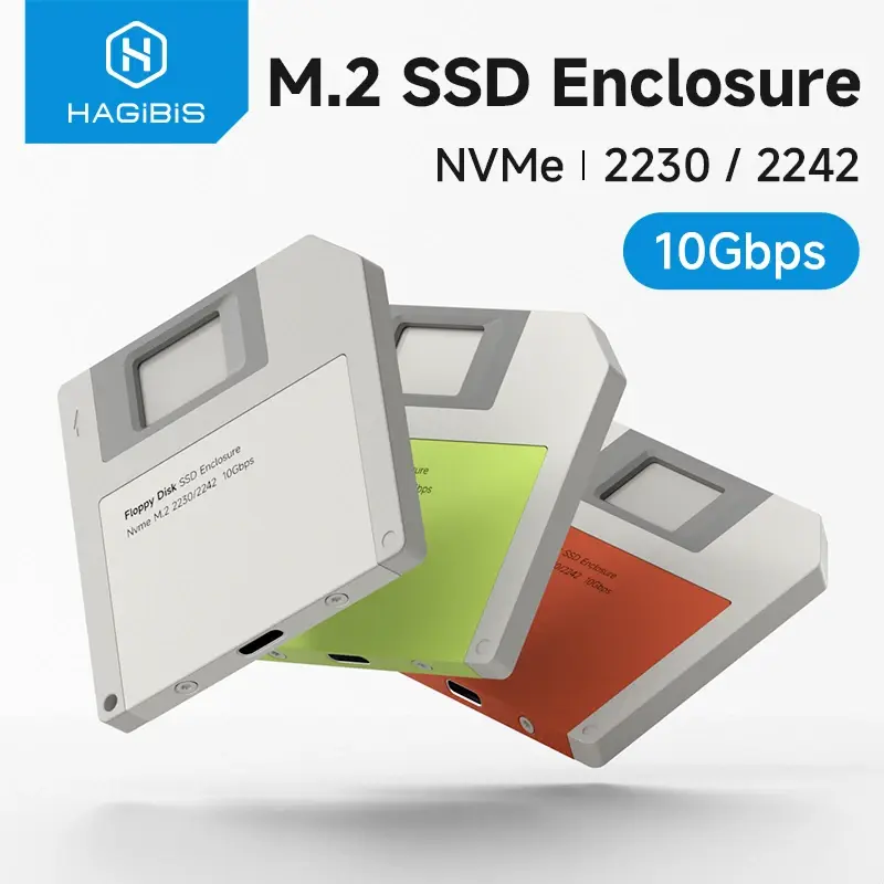 Hagibis 2230 M.2 NVMe SSD Gabinete USB 3.2 Gen 2 para PCI-E M.2 SSD Case 2242 SSD externo Disquete para iPhone 17 Pro Laptops - 1