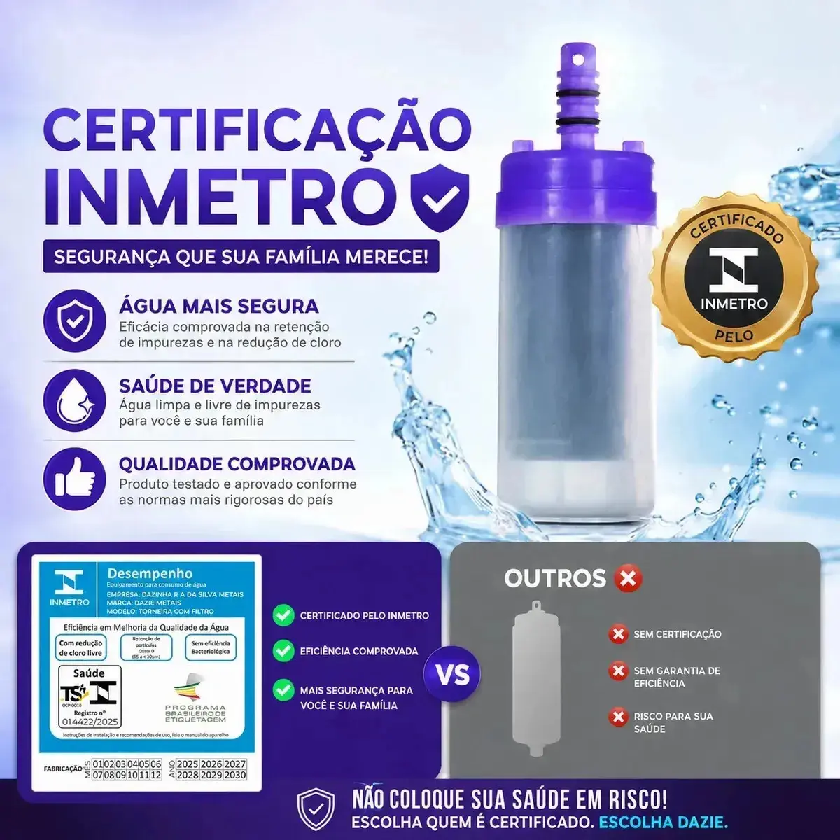 Torneira Com Filtro Cozinha Para Parede Flexível Móvel Em Abs Filtro Purificador De Agua Com Refil Instalado Bica Gourmet 2 Modos de Jatos Chuveirinho Registro 1/4 de Volta Luxo thumbnail 8