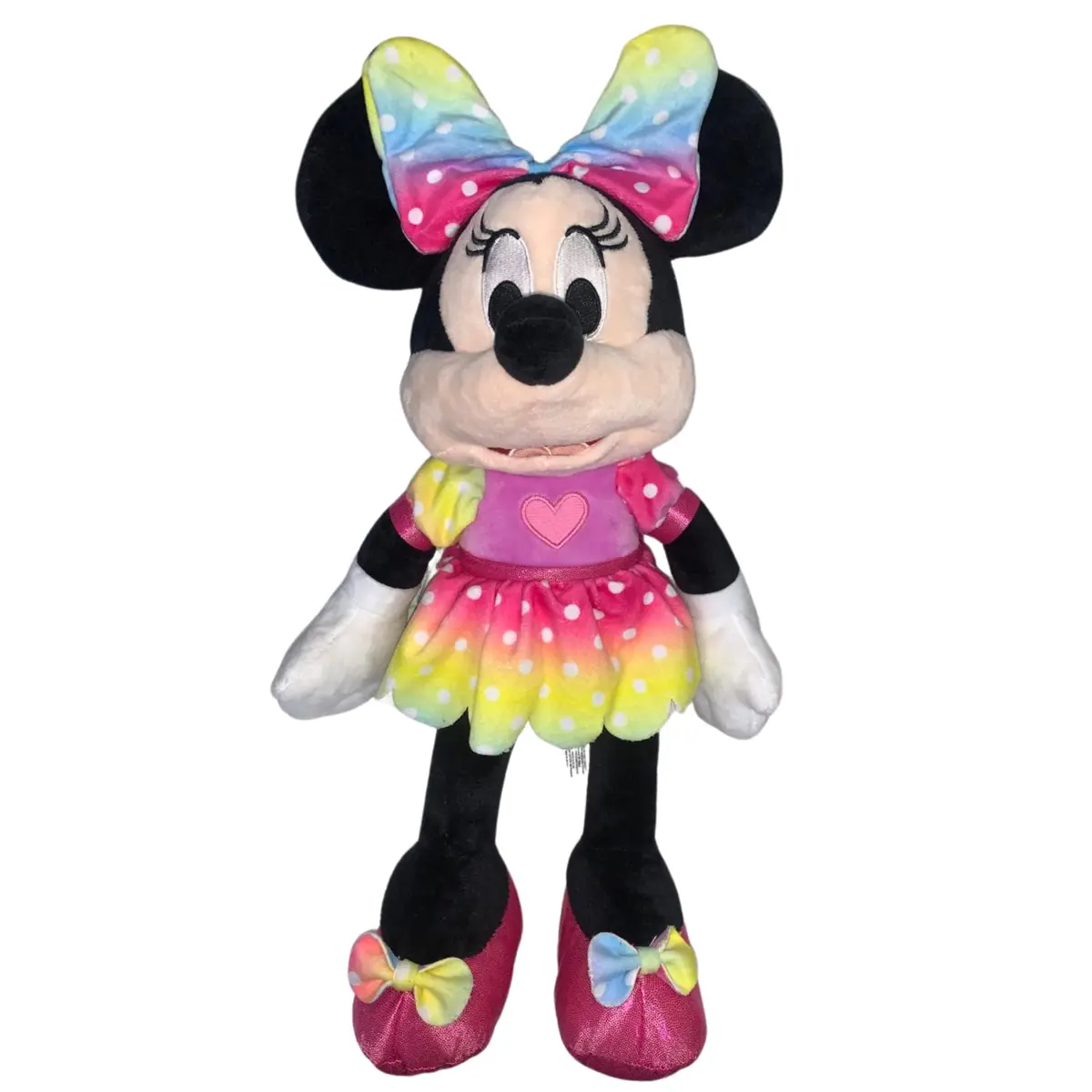 Pelúcia Minnie Rainbow com Luz e Som 40cm Multikids - BR2196