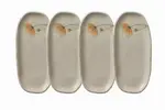 Conjunto de Travessas Oval Rasa Mini Porto Brasil Orgânico Campestre 16,5x8cm - 4 Peças - 1