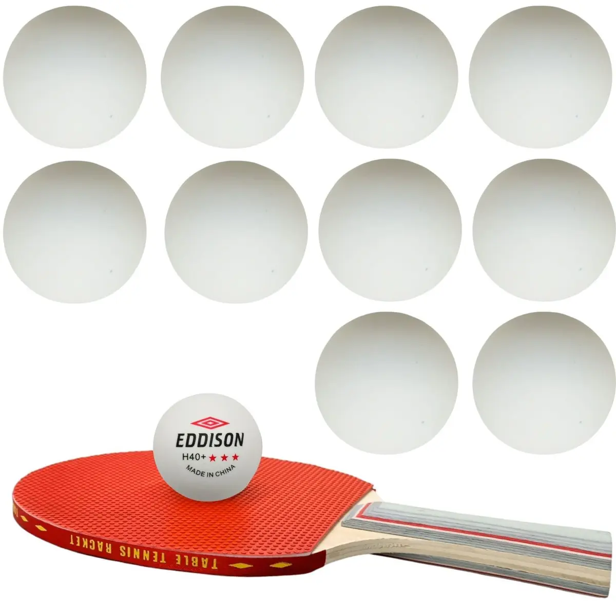 Kit 10 Bolinhas de Tênis de Mesa Ping Pong ABS ME-E001 Uso Profissional e Recreativo