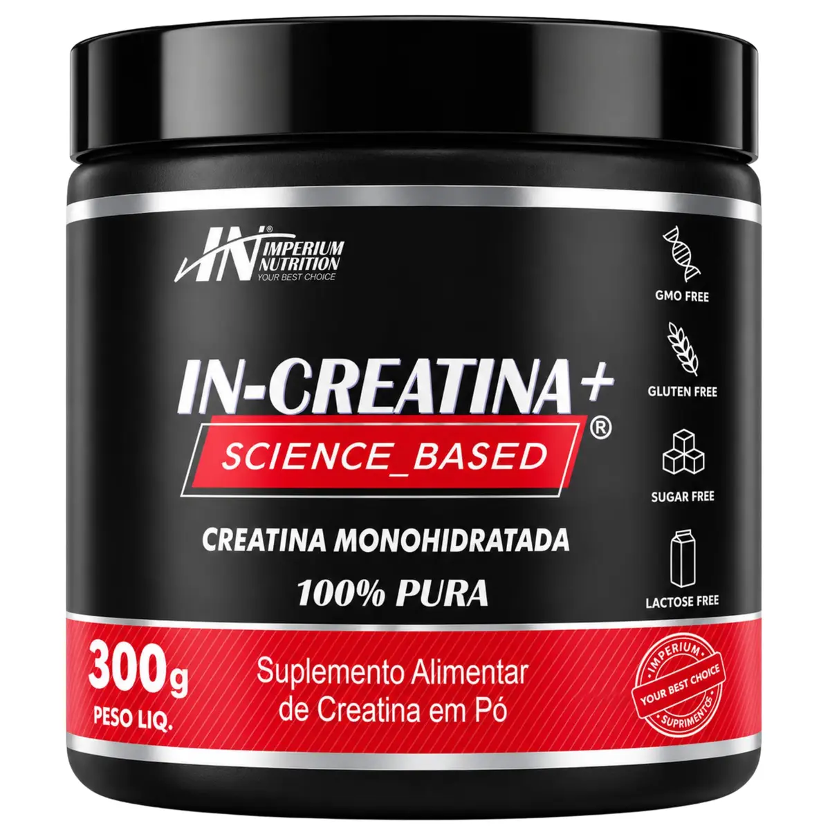 Creatina Monohidratada Micronizada 100% Pura - 300g - IN-Creatina+ Imperium Nutrition