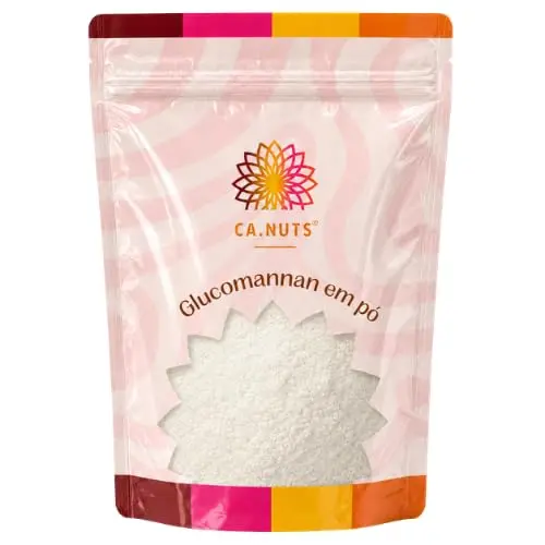 Glucomannan em Pó Puro Ca.Nuts - Fibras naturais para saciedade (500g)
