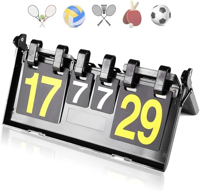 Placar Dobrável Multifuncional, Placar de Pontos Volei, Placar, Placar Esportivo, Dispositivo de Pontuação, Adequado para Basquete, Painel de Avaliação Portátil, Futebol, Vôlei, Tênis de Mesa