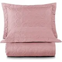Cobre Leito Casal Agata Micropercal 200 Fios 3 Peças - Rose - Casa Modelo Enxovais