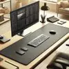 Mouse Pad Gamer Extra Grande 90x40cm Preto Speed Liso - 1