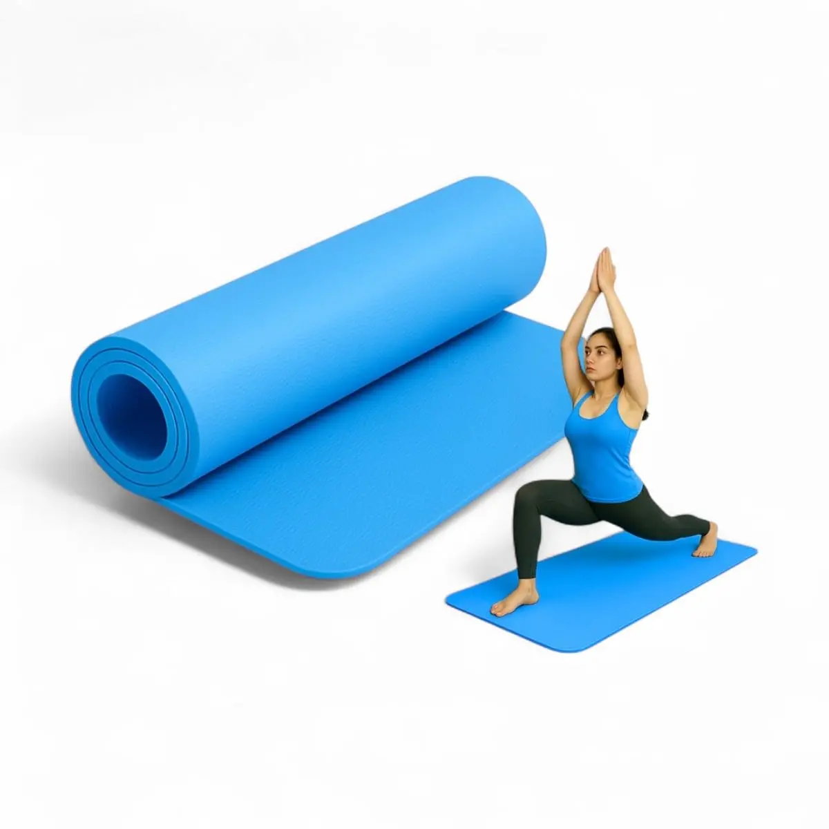 Tapete de Yoga Dupla Camada EVA 6mm Antiderrapante Pilates Fitness Ginástica