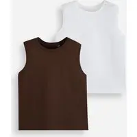 kit de 2 regatas infantil de algodão colorido - 1