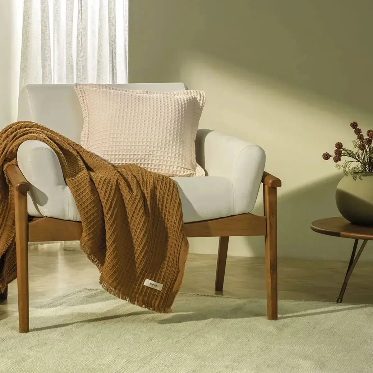 Manta Decorativa Karsten Denver Ocre thumbnail 2