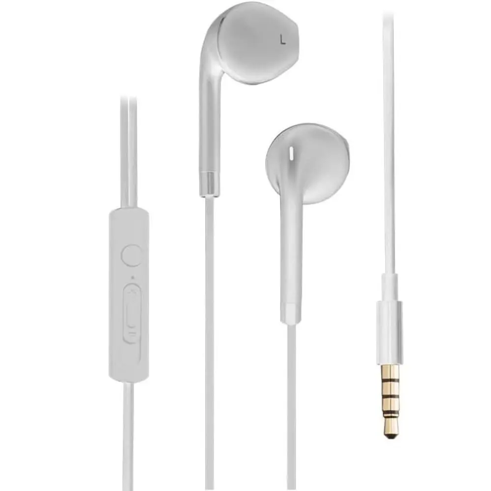 Fone de Ouvido P2 Earbud - Som Intra-Auricular com Microfone Integrado. Compatível com Celulares, Tablets, Notebooks, PCs e Dispositivos de Áudio P2 - Branco 3G